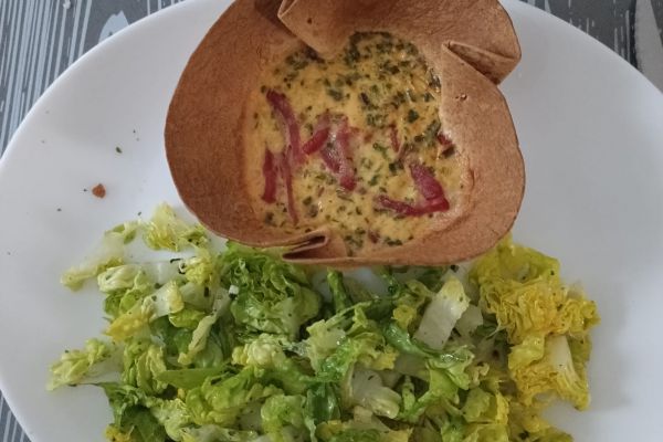 Recette Wrap façon quiche au combi ninja
