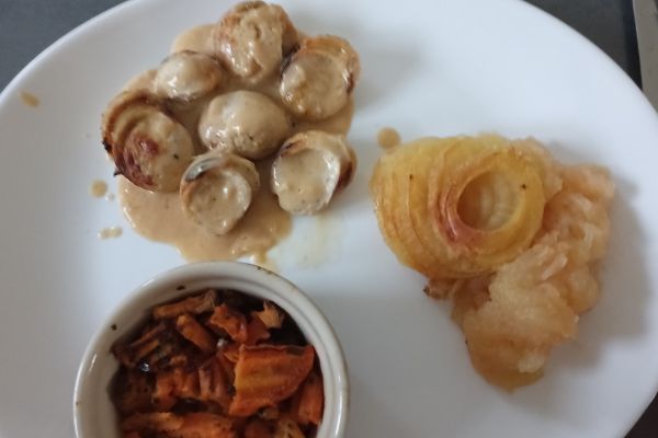 Recette Boudin blanc pommes et patate douce au COMBI NINJA