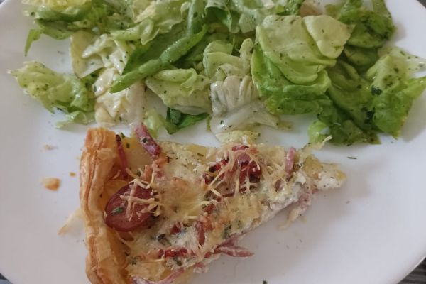 Tarte feuilletée aux restes au combi Ninja