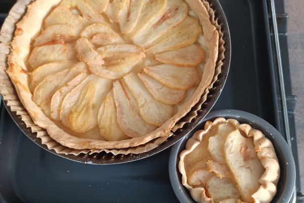 Recette Tarte brisée aux poires fondantes au combi ninja