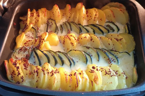 Recette Gratin pommes de terre courgette au COMBI NINJA