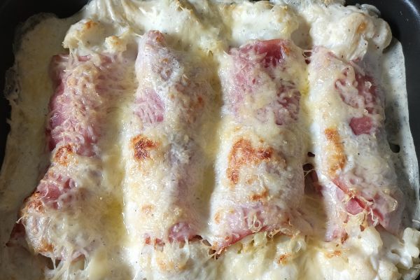 Recette Chou fleur au jambon et béchamel au COMBI NINJA