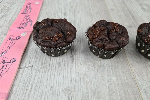 Muffins healthy protéinés au chocolat