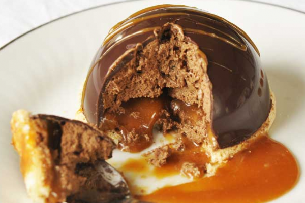 Recette Dôme chocolat caramel 