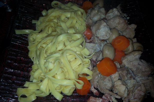 Sauté de porc sauce roquefort / carottes