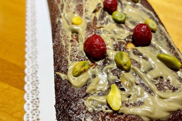 Recette Moelleux pistaches framboises