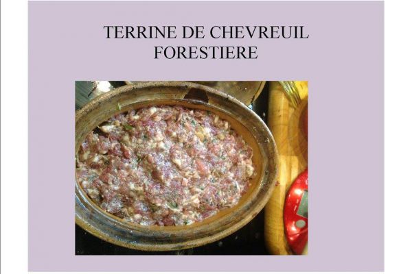 Recette TERRINE DE CHEVREUIL FORESTIERE
