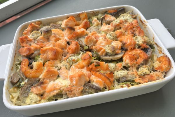Recette One pot orzo, saumon, poireau et champignons 