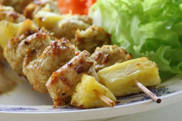 Brochette poulet-ananas