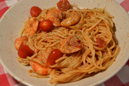 Spaghettis crevettes cookeo inspirée ww