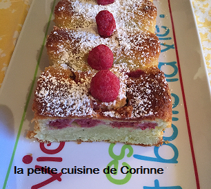 Recette Cake  inventé pistache framboises