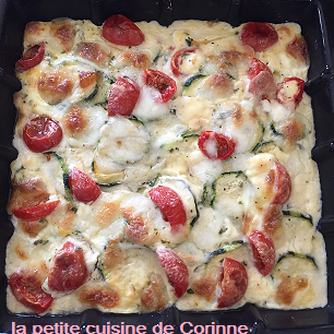 Recette Clafoutis de courgettes tomates mozzarella