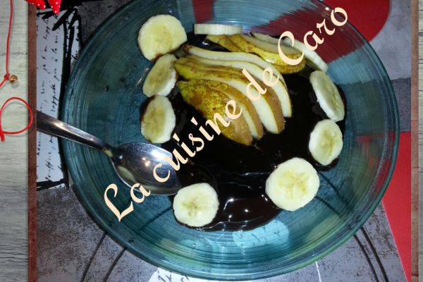 Recette Bowlcake  banane-poire chocolat