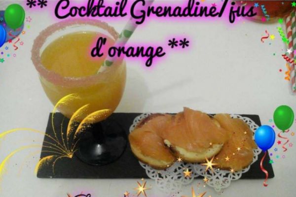 Cocktail Grenadine jus d'orange sans alcool 
