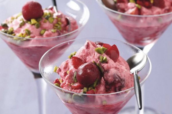 Recette Crème glacée cerise pistache