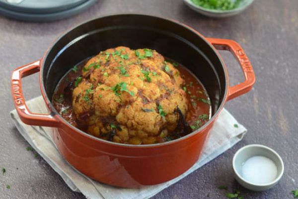 Recette Chou-fleur rôti à la cocotte