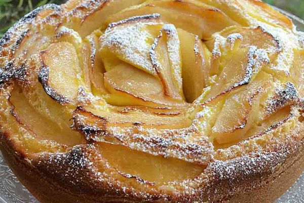 Recette Gâteau moelleux aux pommes et crème pâtissière