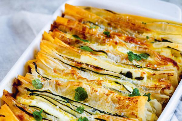 Recette crinkle cake à la courgette et à la feta