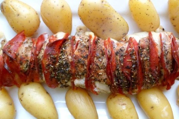 Recette Filet mignon de porc façon hasselback aux légumes du soleil, c