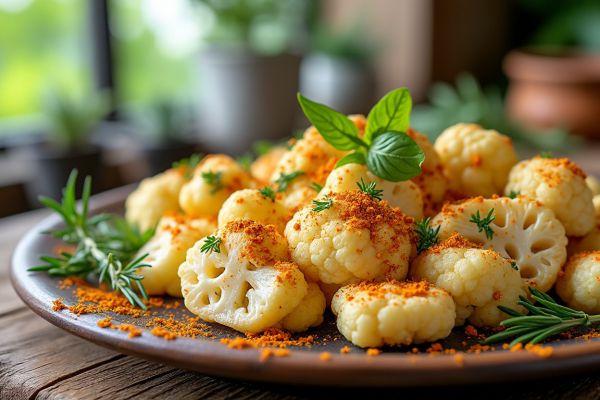 Recette Chou-fleur et pois chiches aux épices