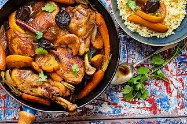 Recette Cocotte de poulet, thé noir et orange