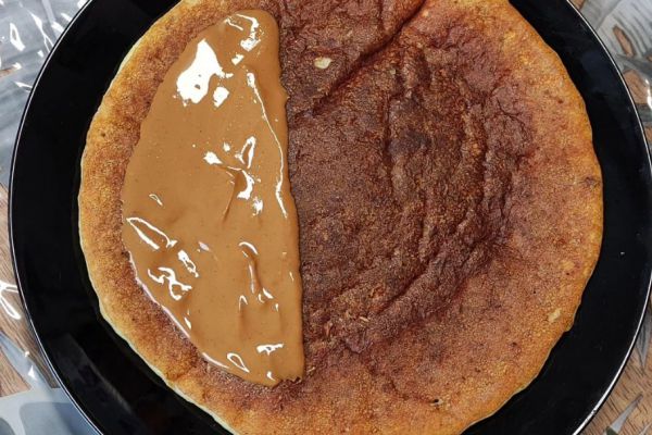 Recette Pancake à la banane et beurre de cacahuètes