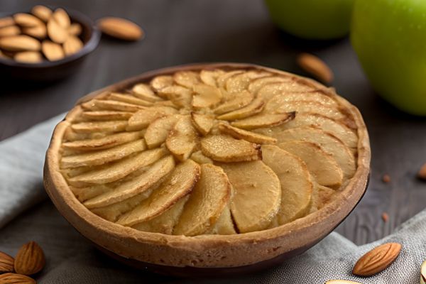 Tarte aux pommes à la frangipane