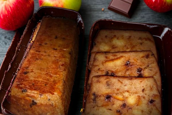 Recette Cake fondant aux pommes et pepites de chocolat