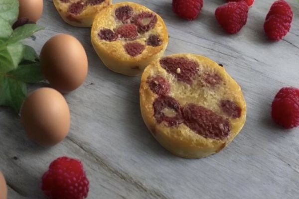 Recette Mini clafoutis framboises