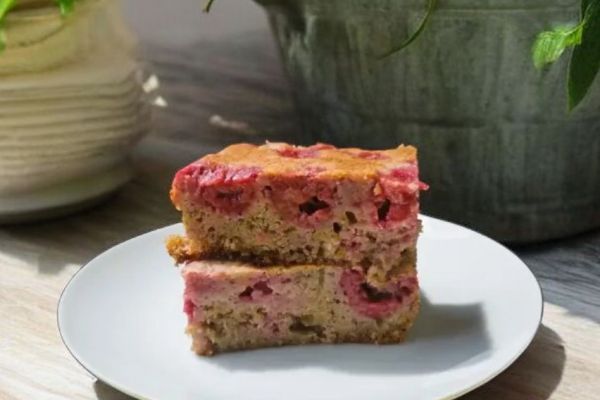 Recette Moelleux framboises - pistache