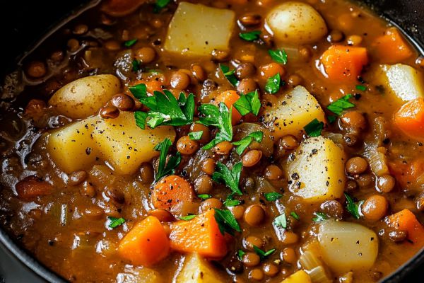 Recette Ragoût de lentilles et légumes d’hiver