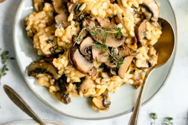 Recette Risotto végan crémeux aux champignons