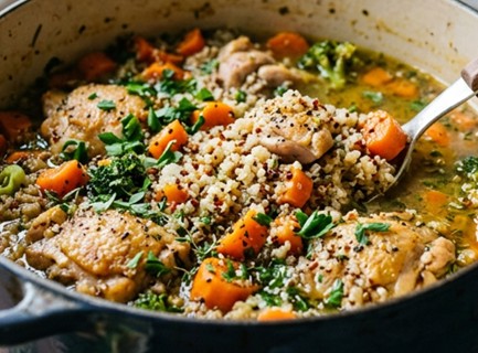 Recette One pot - Poulet, Carottes et Quinoa