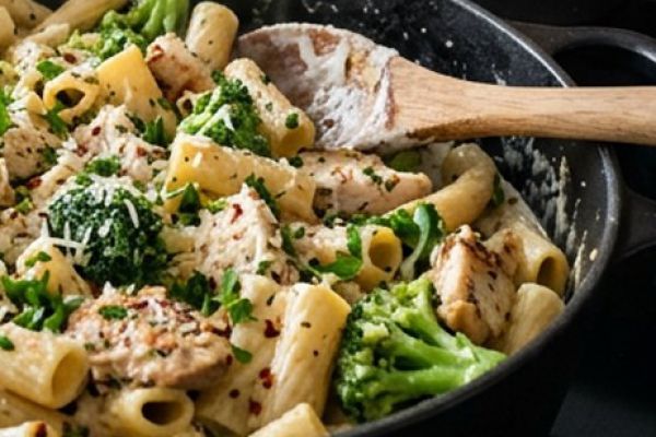 Recette One pot - Pâtes au Poulet et Brocolis