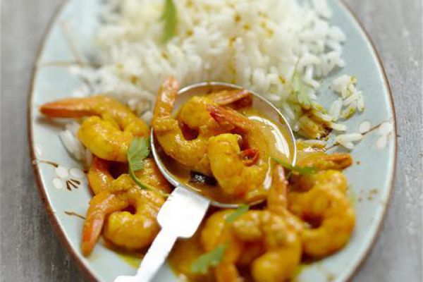 Recette Curry crevette / Riz