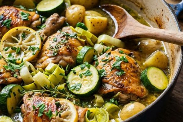 Recette One pot - Poulet Citron et Légumes