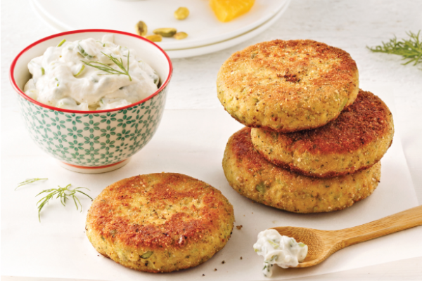 Recette Galettes de tofu, edamames et pois chiches