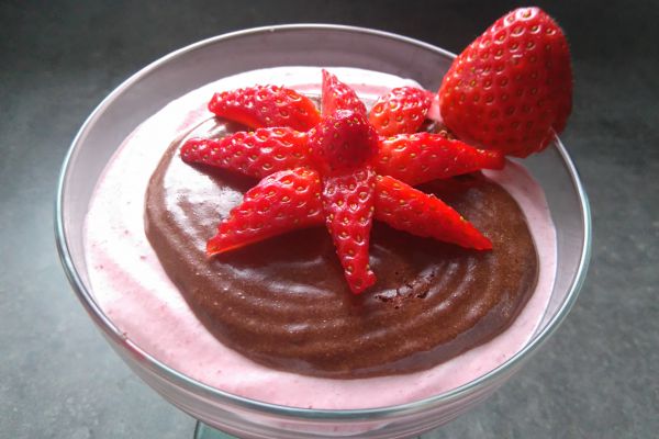 Recette Mousse fraise-chocolat