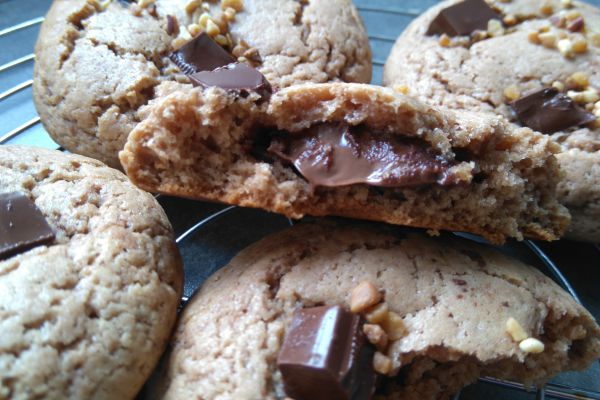 Gros cookies au coeur fondant Nutella 