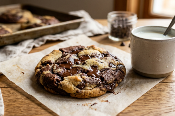 Recette Cookie chocolat vanille