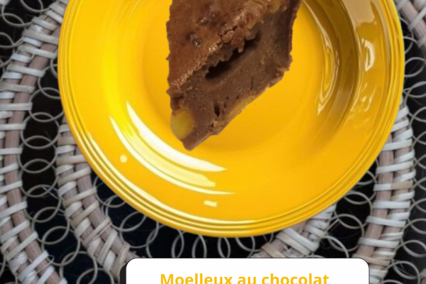 Recette Moelleux au chocolat healthy et proteiné au air fryer.