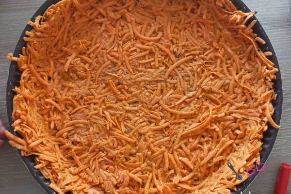 Recette La quiche à la croûte de patate douce