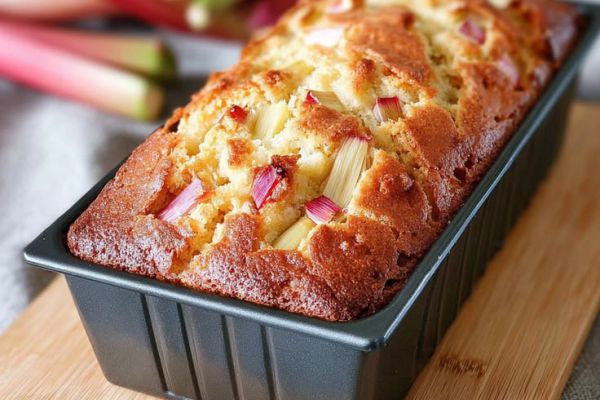 Recette Cake au yaourt et à la rhubarbe
