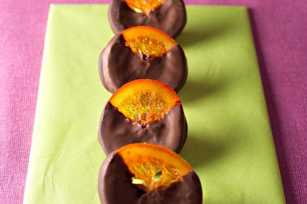 Oranges confites au chocolat