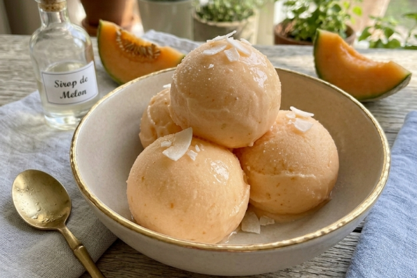 Glace au melon (sirop)