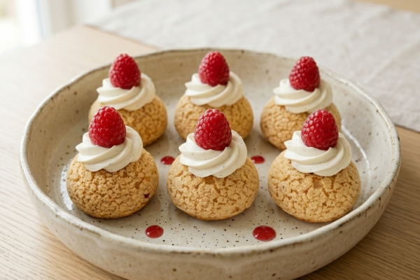 Recette Choux framboise/ bergamote