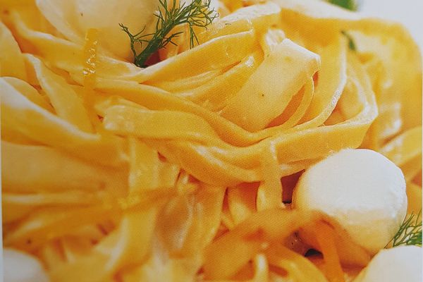 Recette Tagliatelles à la mozzarella et au fenouil