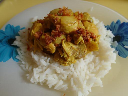 Recette Poulet au coco et curry