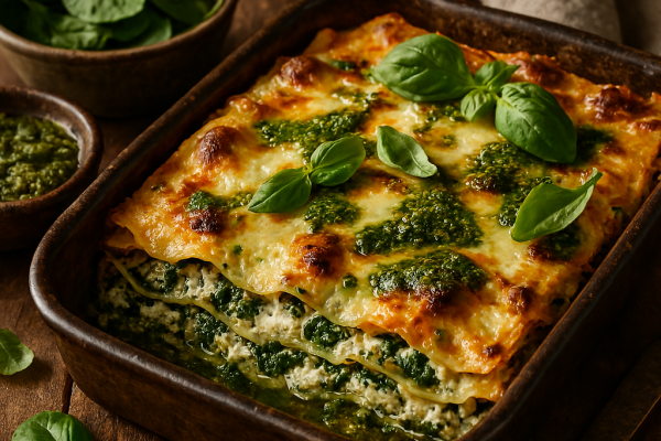 Recette Lasagnes ricotta épinards pesto