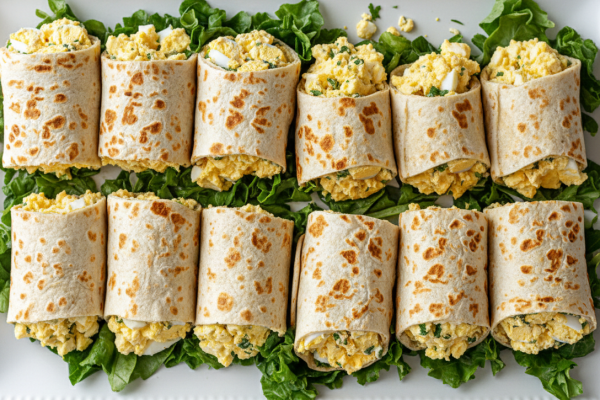 Recette Wraps œufs mimosa et salade